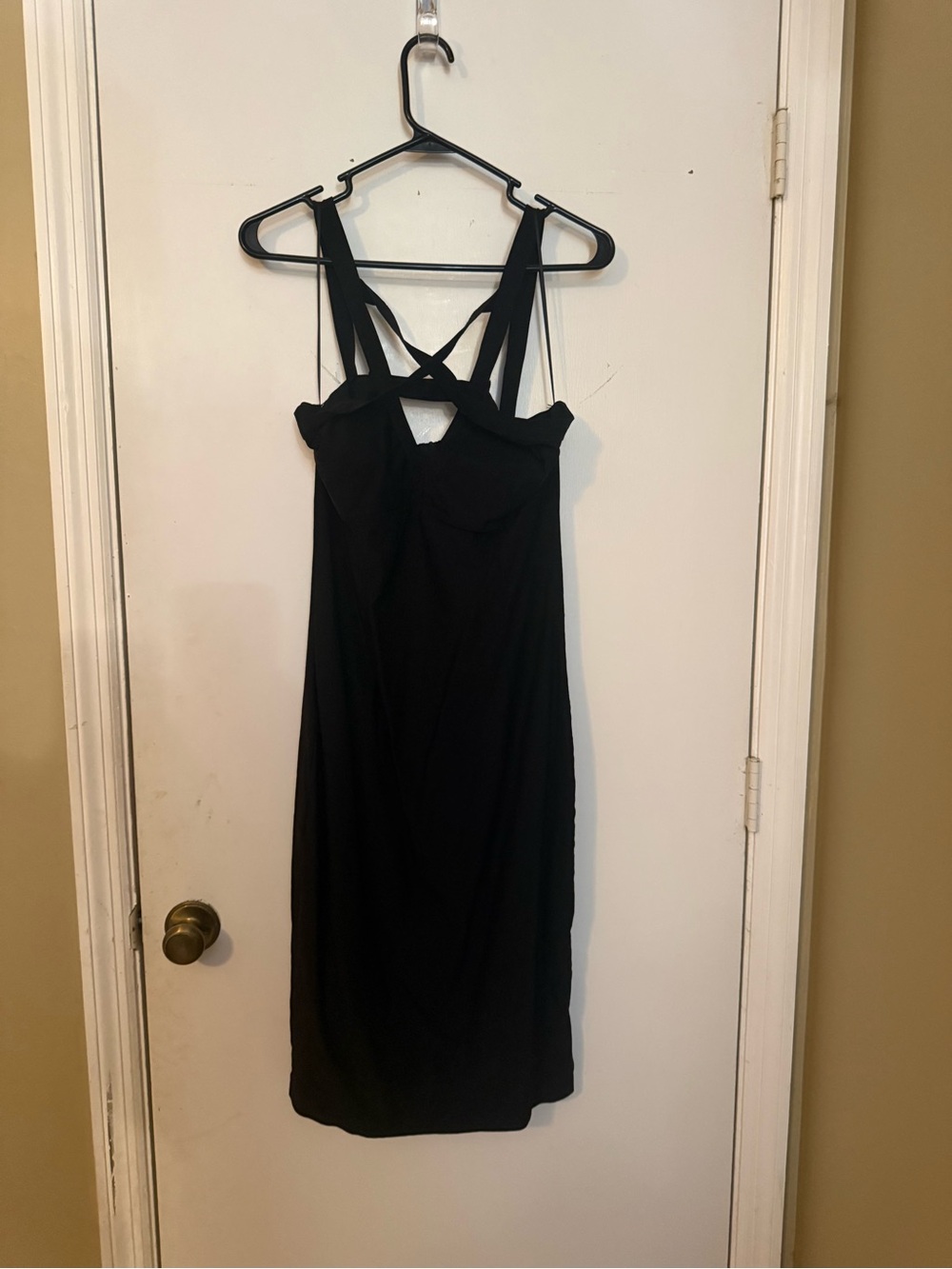 Killstar Black Cross-Strap Midi Dress